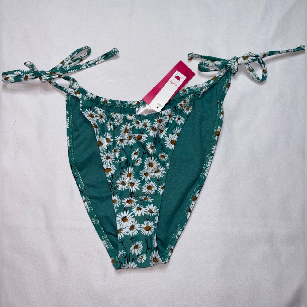 Floral Green Bikini Bottom